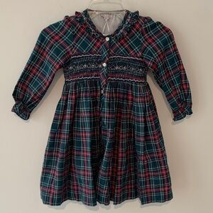 Kidivi Paris Plaid Long Sleeve girls 4 T(6A Paris)Dress new 100  cotton